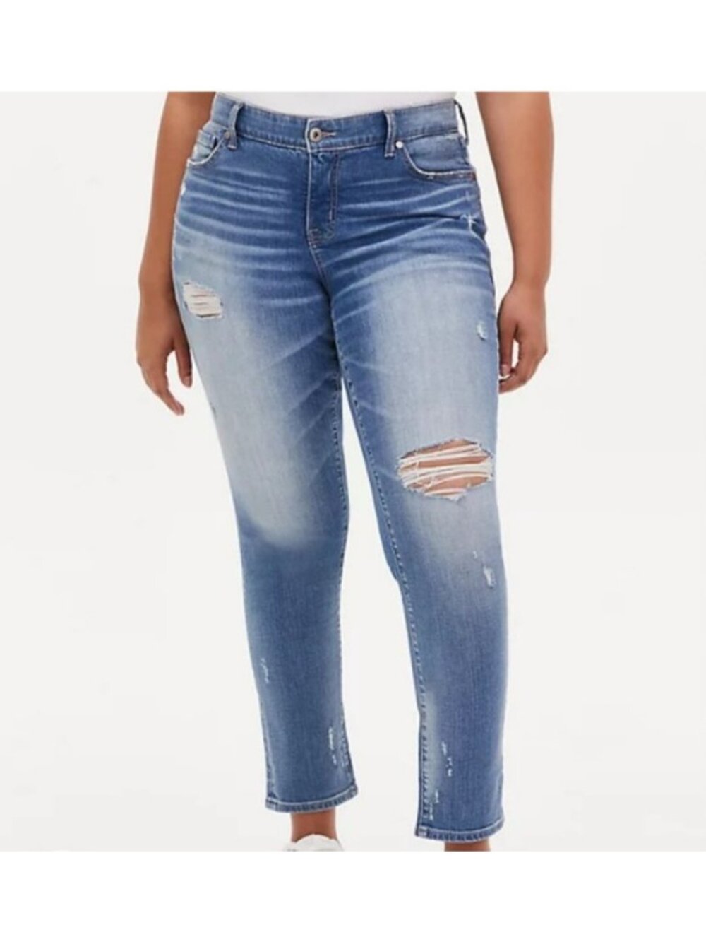 Torrid Light Wash Boyfriend Straight Vintage Stretch Jeans Plus Size 26 NWT!